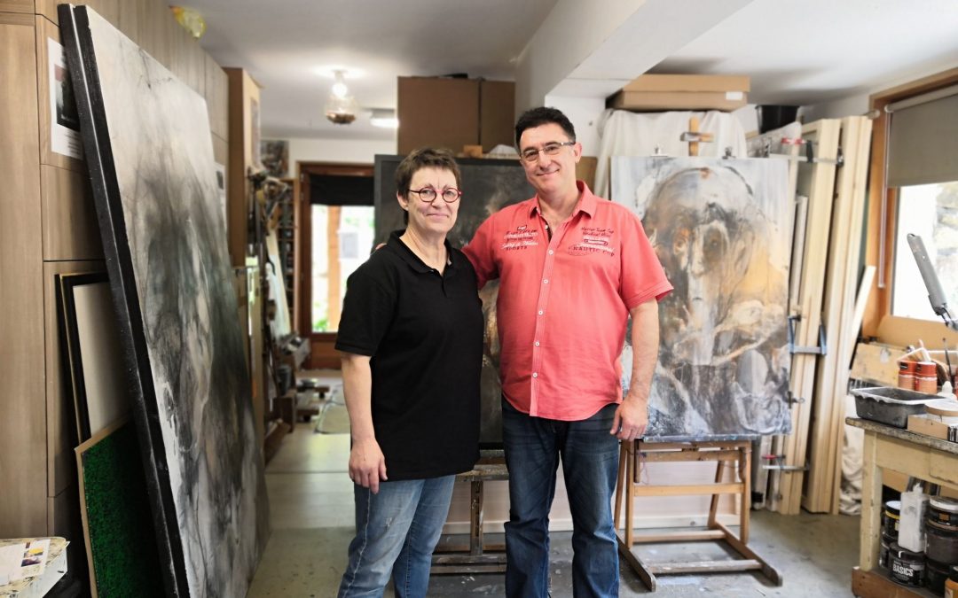 PANDEM&rsquo;ART Galerie          Avec Pierre Garnier,                 en visite à l&rsquo;Atelier…